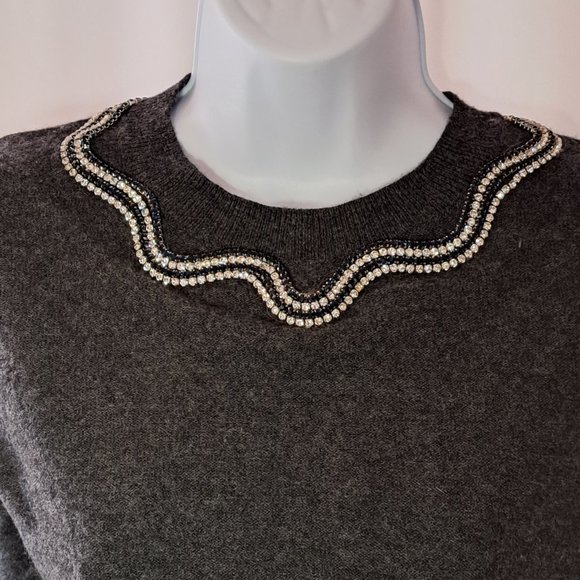 TARA JARMON Paris SOFT sweater TOP Sz M CASHMERE & WOOL OFFICE CASUAL FORMAL - Picture 2 of 10